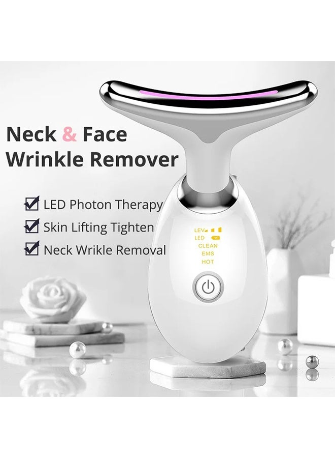 HS Intense Pulsed Light Wrinkles Reducing Instrument, Face And Neck Massager, Double Chin Reducer Vibration Massager, Skin Rejuvenation Beauty, Lifting And Tightening Sagging Skin Skin, 3 Llight Modes - Image 2