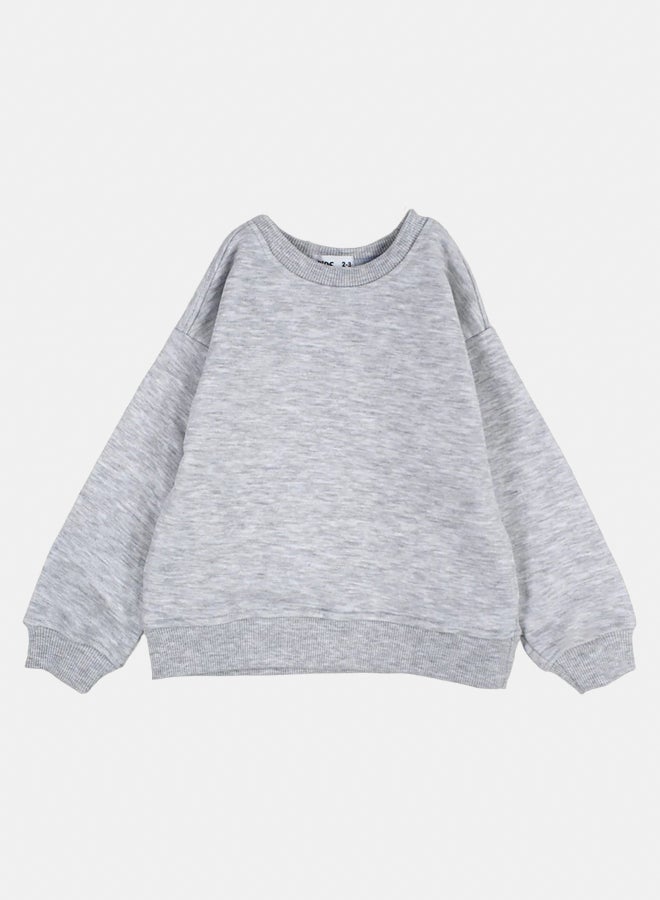Our kids Kids Unisex Plain Cotton Sweatshirt – Grey - Image 1