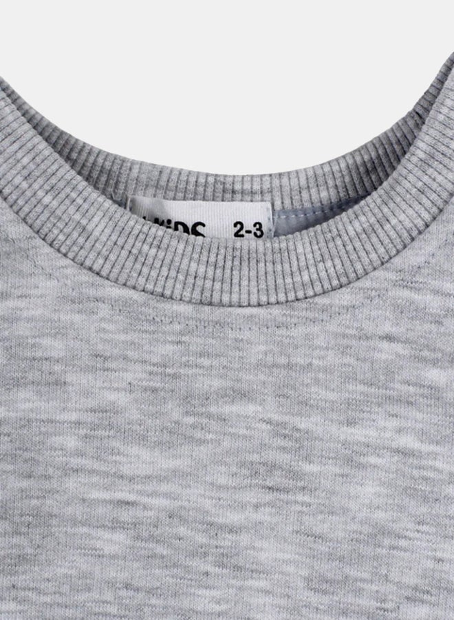 Our kids Kids Unisex Plain Cotton Sweatshirt – Grey - Image 3