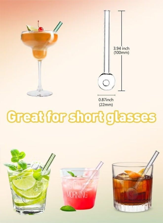 xppier 10 Pack Breakproof Glass Straws – Reusable Borosilicate Glass Drinking Straws with Cleaning Brush for Smoothies, Coffee, Juice & Cocktails (Transparent) - Image 2