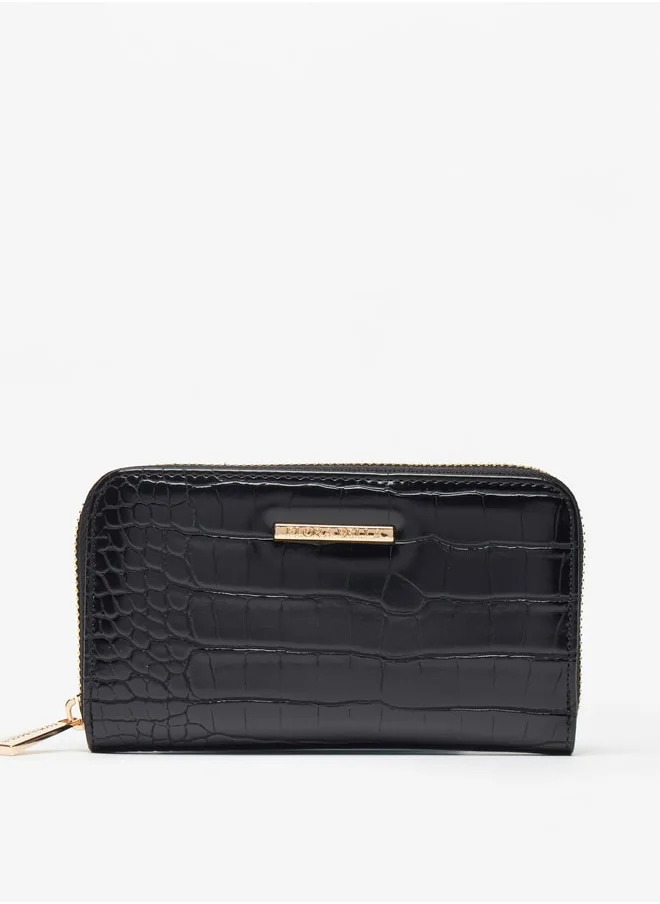 Flora Bella By Shoexpress Textured Zip Around Wallet