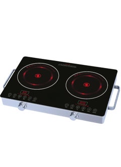 Generic Electric Cooktop 2 Burner – 2800W Built-in Induction Stove with Finger Touch Control, 12 Power Levels & Hot Surface Indicator – 120V Fast Heating for Pots/Pans (Black/Silver)  - Image 1