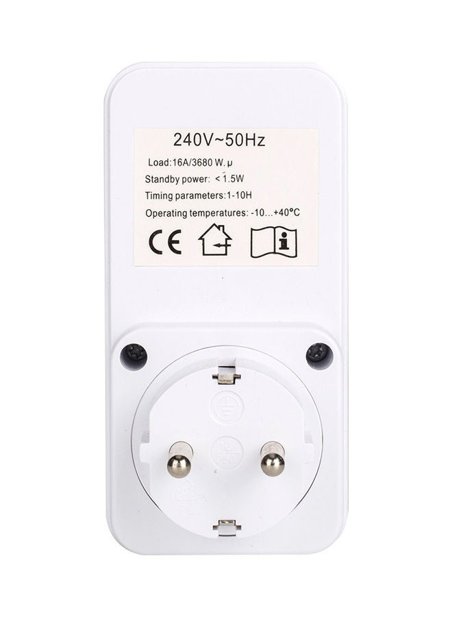 NIBEMINENT 240V Countdown Timer Socket White  - Image 2