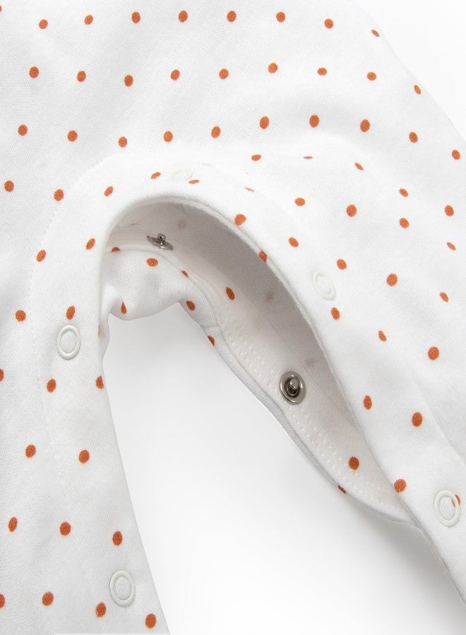 Baby Essentials Baby Girl First Thanksgiving Outfit Set 2-Piece Footie Bodysuit and Headband Clothing Set - Polka Dot Holiday Sleeper Footie with Matching Bow Headband (3 months) - Image 5