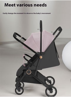 MaBaby Baby Stroller, Can Sit And Lie,Three Point Safety Belt Lightweight Stroller For Travel, With Handle And Pocket  - Image 4
