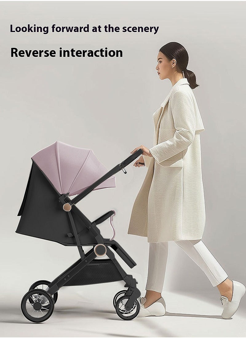 MaBaby - Baby Stroller, Can Sit And Lie,Three Point Safety Belt Lightweight Stroller For Travel, With Handle And Pocket - Image 1