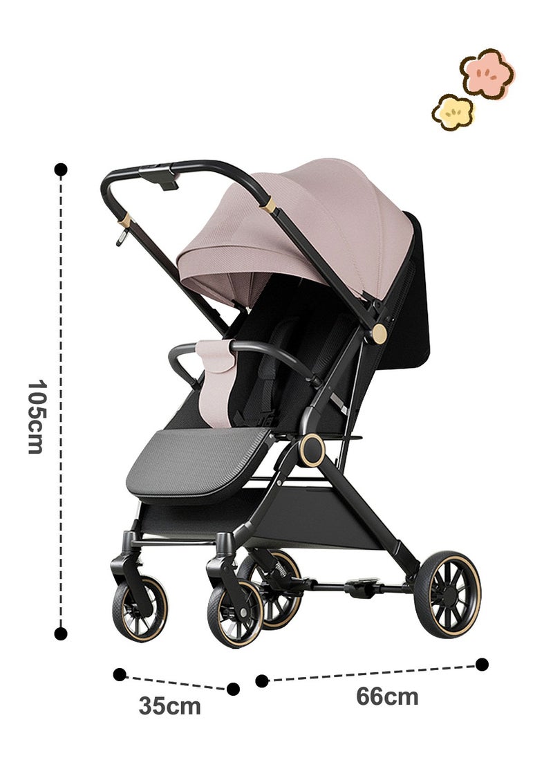 MaBaby - Baby Stroller, Can Sit And Lie,Three Point Safety Belt Lightweight Stroller For Travel, With Handle And Pocket - Image 1