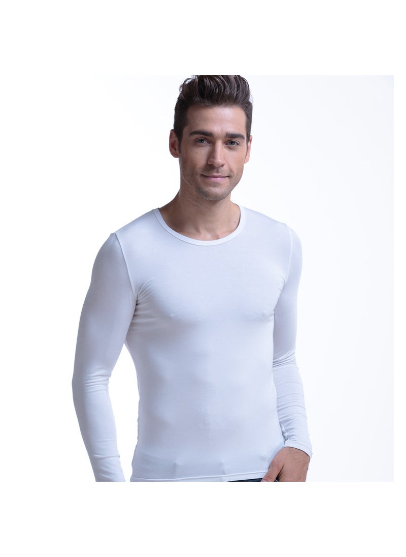 Generic Mens Slim Fit Thermal Long Sleeve Underwear Grey  - Image 2