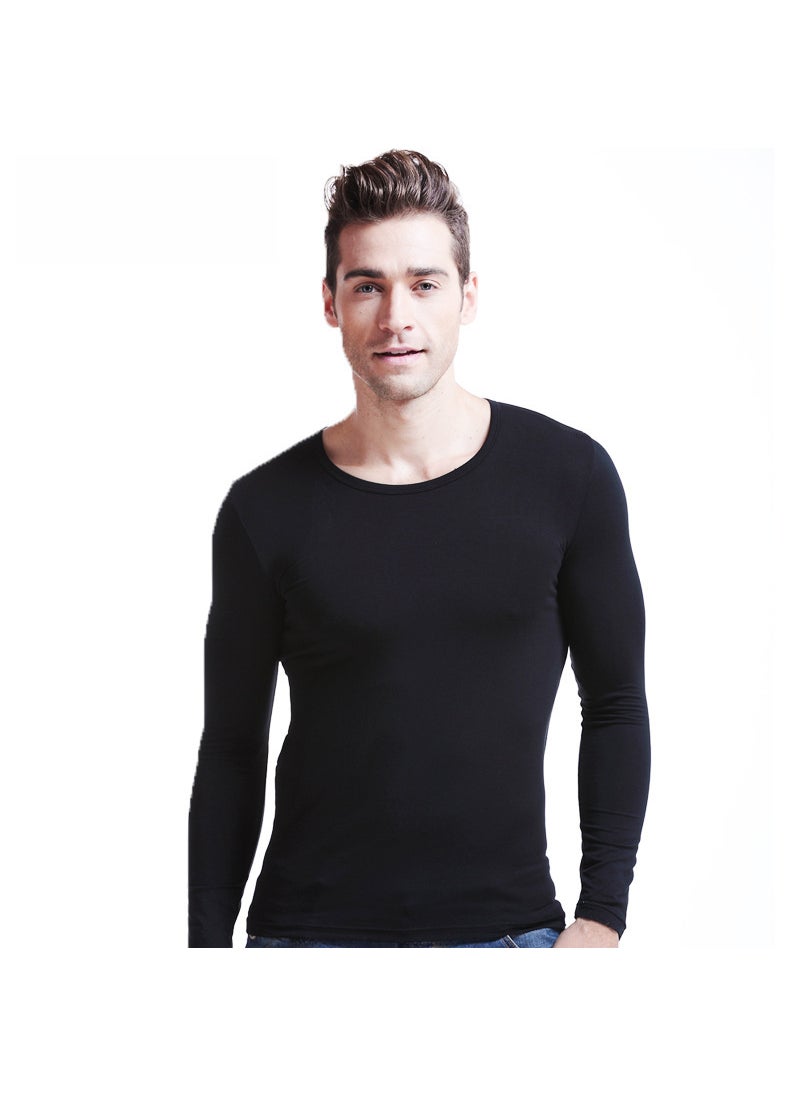 Generic Mens Slim Fit Thermal Long Sleeve Underwear Grey  - Image 3