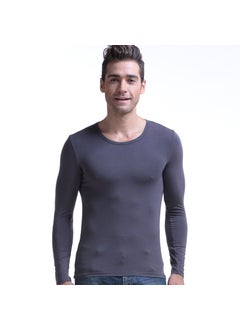 Generic Mens Slim Fit Thermal Long Sleeve Underwear Grey  - Image 1
