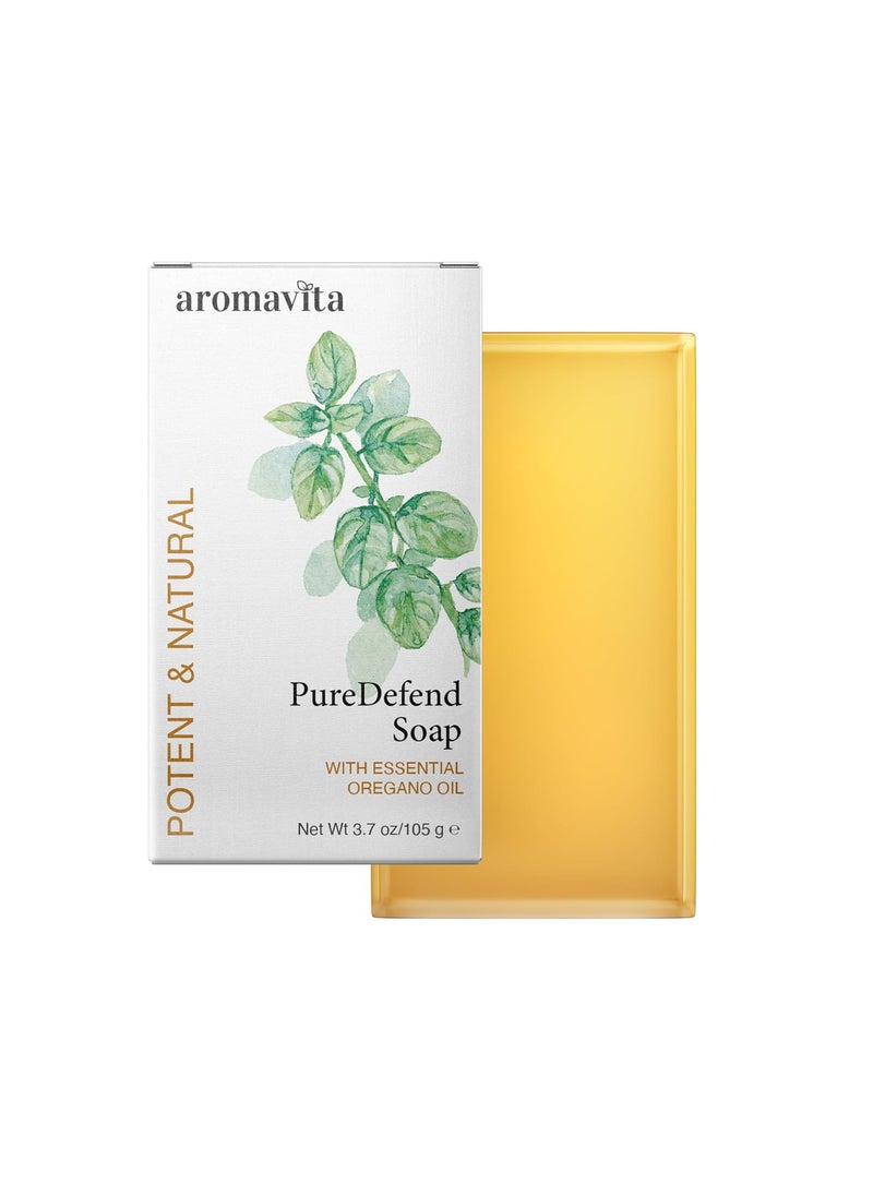Aromavita - Oregano Oil Soap Bar  Natural Plant Therapy Hand Soap  Body Wash Oregano Extract Soap  Topical Skin Cleanser Oil of Oregano Soap Bar  for Acne Eczema Foot and Nail Problems 1pack - Image 1
