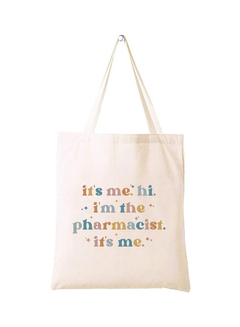 PRINTSHOP4ME Pharmacist Day Appreciation Canvas Tote Bag - Celebrating the Pharmacists Day - Shopping and Party Bag for Pharmacist Students - Teachers - Image 1