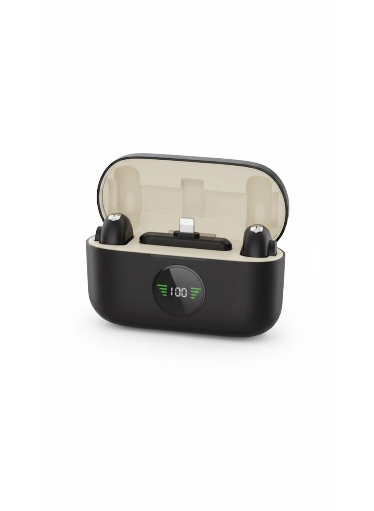 NeePho NP-57 Wireless Dual Microphone with Noise Reduction – Compatible with iOS & Android, Charging Case Included - Image 1