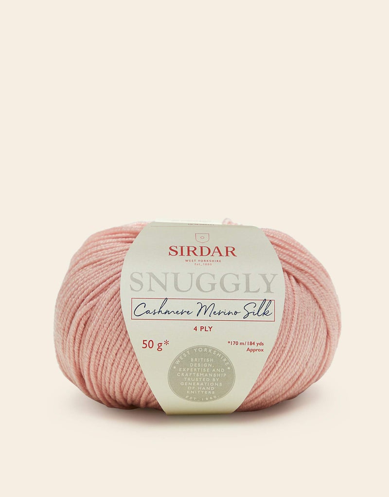 Sirdar Snuggly Cashmere Merino Silk 4 Ply 75 Extra Fine Merino 20 Silk 5 Cashmere Premium Yarn for Knitting and Crochet Little Piglet 300 50g