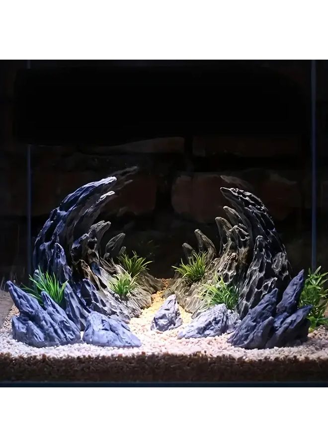 Aquarium Ornament Set Realistic Canyon Landscape Durable ABS Resin Decoration - Image 3