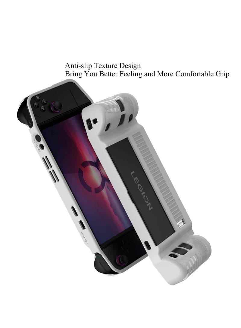 TPU Silicone Case for Lenovo Legion GO Game Console Drop-proof Shockproof Protective Cover Game Accessories (White)  - Image 5