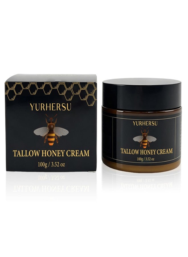 YURHERSU كريم يورهيرسو بالعسل والشحم، بلسم مرطب للوجه والجسم مع الشحم والعسل وزيت الزيتون، ترطيب عميق للبشرة الجافة والخشنة، تحسين مرونة البشرة لجميع أنواع البشرة، سريع الامتصاص، 3.52 أونصة - Image 1