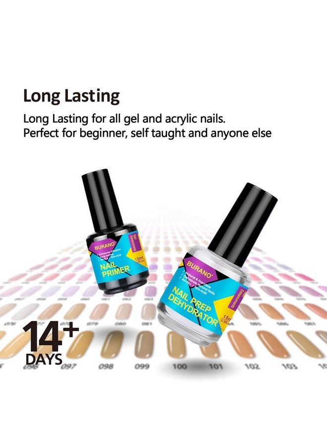 BURANO Natural Nail Gel Prep Dehydrator for Acrylic Nails and Gel Polish, Long Lasting Acrylic Acid Free Nail Prep Natural Dehydrate Bond Gel Nails Set 0.5 oz 15ML 1 Bottles - Image 5