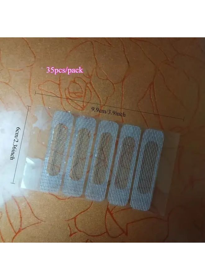 Gray 35Pcs Invisible Mosquito Guard Mesh Window Repair Tape Patch Holes - Image 2