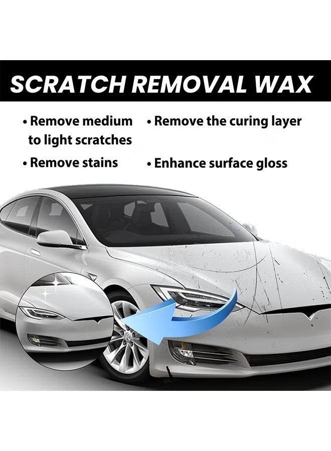 RAYHONG Car Scratch Remover Wax 120g, Car Scratch Repair Paste, Car Scratch Remover, Car Scratch Repair Paste Polishing Wax, Premium Scratch Remover Kit with Wipe & Sponge for Vehicles for Deep Scratches - Image 2