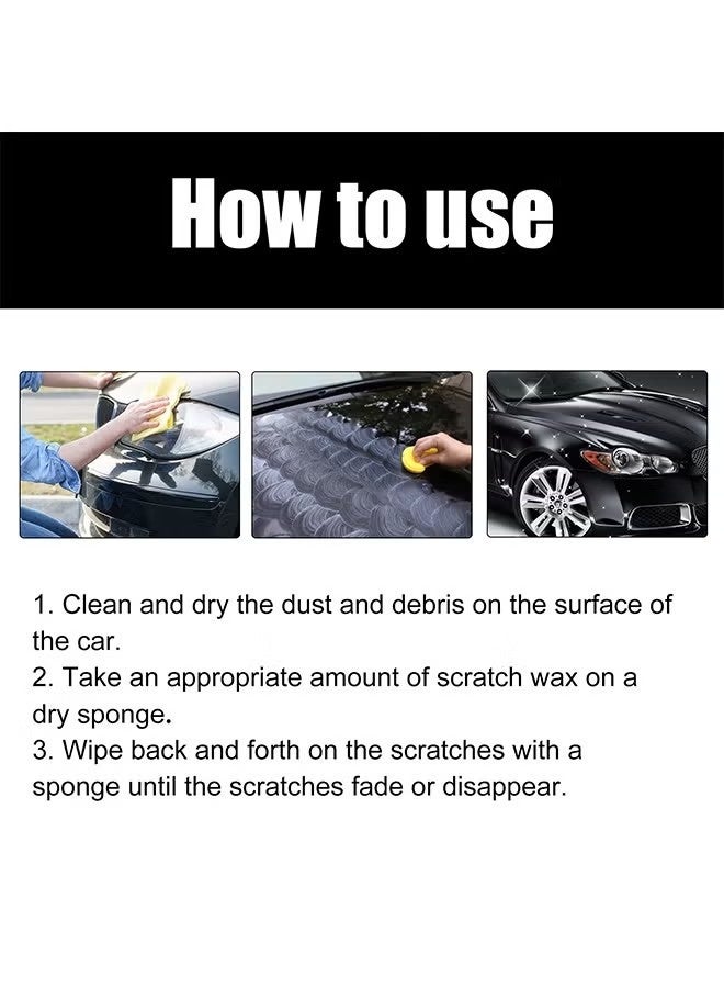 RAYHONG Car Scratch Remover Wax 120g, Car Scratch Repair Paste, Car Scratch Remover, Car Scratch Repair Paste Polishing Wax, Premium Scratch Remover Kit with Wipe & Sponge for Vehicles for Deep Scratches - Image 5