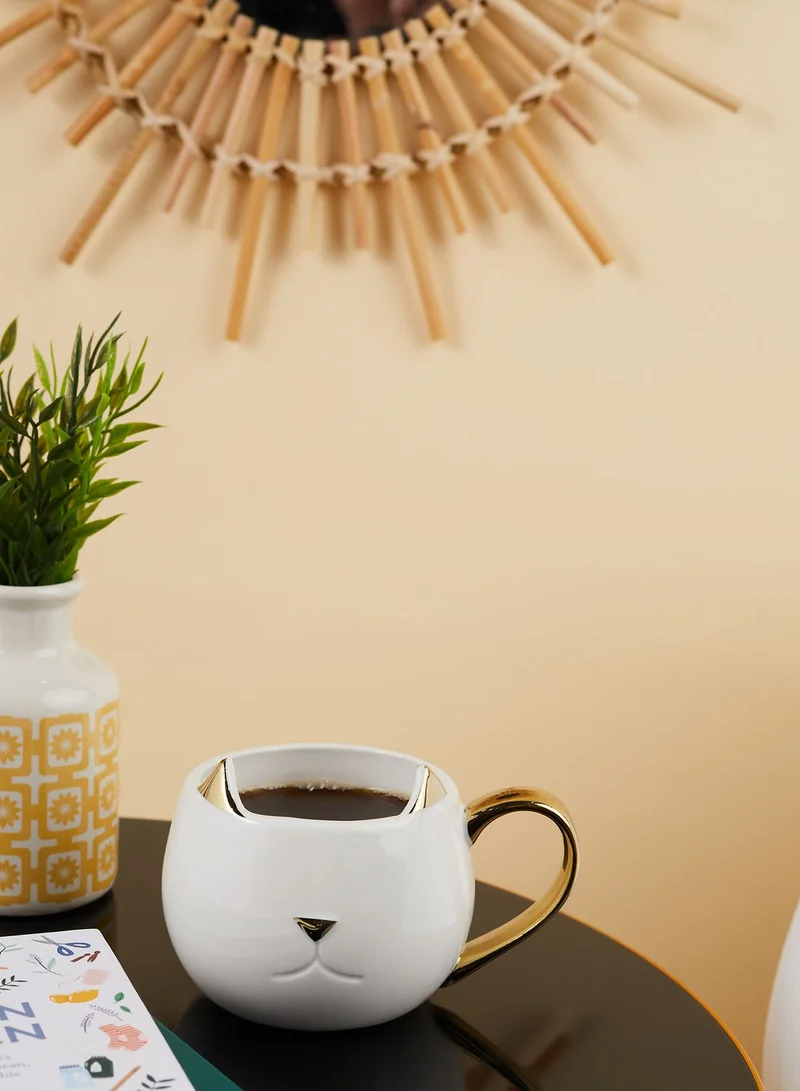 Pink Cactus Cat Shaped Mug
