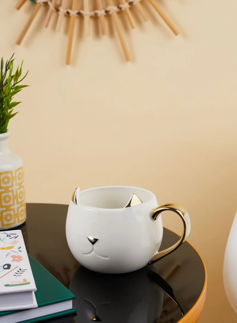 Pink Cactus Cat Shaped Mug