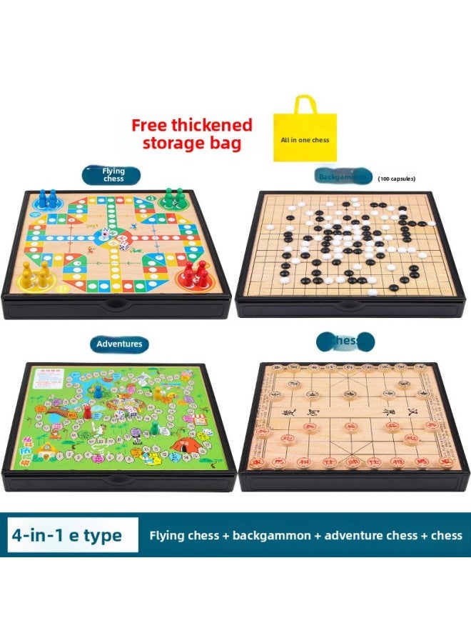 Multi-functional Chess Checkers Flying Chess Five Go Adventures Chess Chess Children's Toys Cross-border Factory Foreign Trade