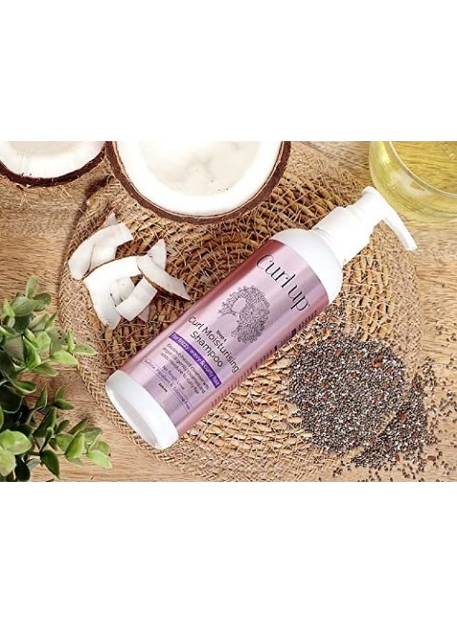 كيرل أب مجموعة غسول الشعر المجعد مع شامبو وبلسم للشعر المجعد - للشعر الجاف والمتطاير والمموج - خالية من الكبريتات والبارابين والسيليكون - 200 مل لكل عبوة (مجموعة من قطعتين) - Image 2