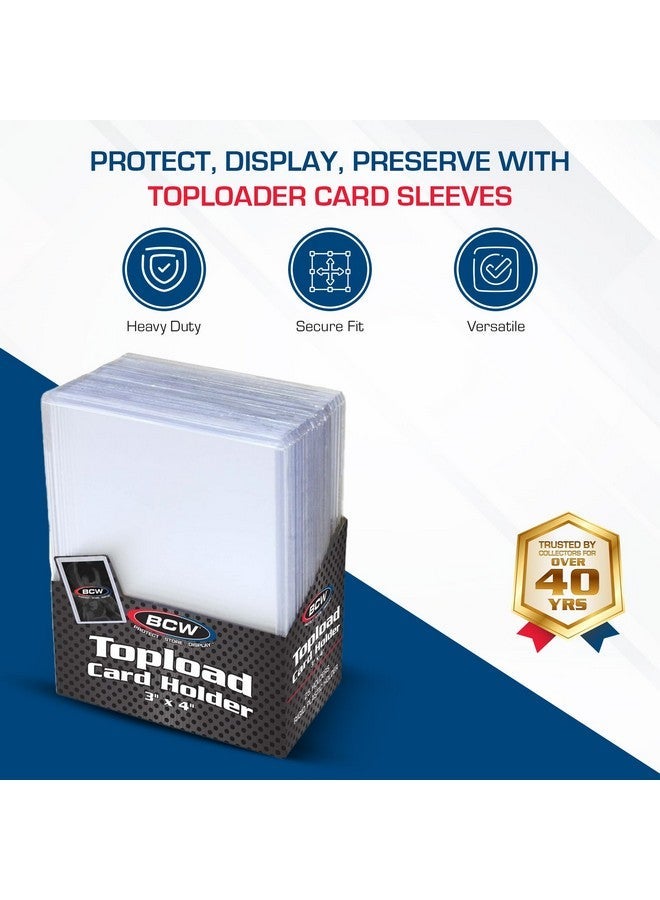 BCW 3x4 Topload Card Holder - Standard - 100ct | Rigid PVC Trading Card Protection for Baseball Cards, Football Cards, and Trading Cards Like PokÃ©mon and MTG | Holds Cards Up to 20pts - Image 2