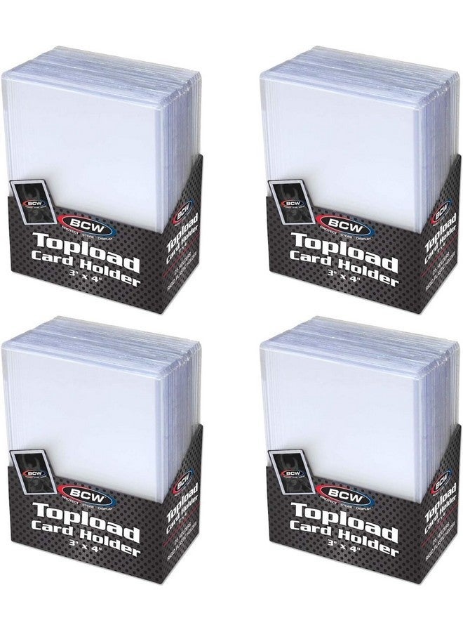 BCW 3x4 Topload Card Holder - Standard - 100ct | Rigid PVC Trading Card Protection for Baseball Cards, Football Cards, and Trading Cards Like PokÃ©mon and MTG | Holds Cards Up to 20pts - Image 1