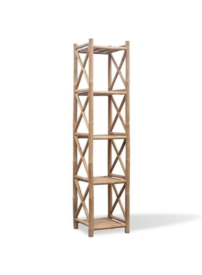 vidaxl vidaXL 5-Tier Square Bamboo Shelf - Image 1