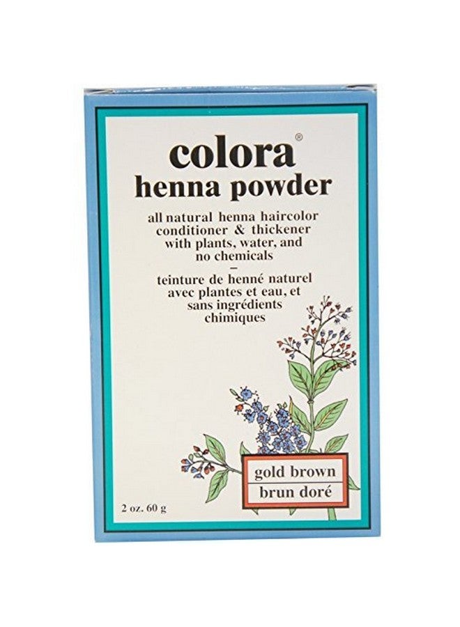 Henna Powder Hair Color Gold Brown 2 Ounce (59Ml) (6 Pack)