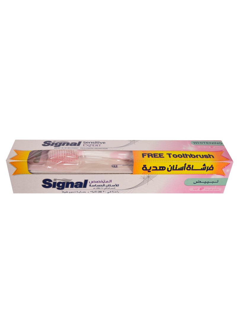 Signal Signal Sensitive Expert Whitening Toothpaste, 75 ml with Tooth Brush