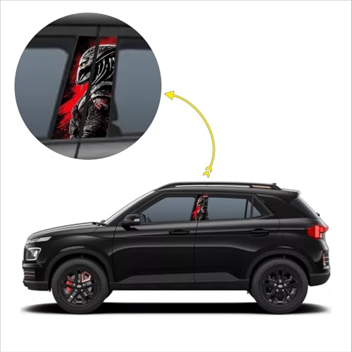 Shipshape Stylish Matte Gray Car Door Pillar Sticker(49.022CM X 22.86CM) - Image 2