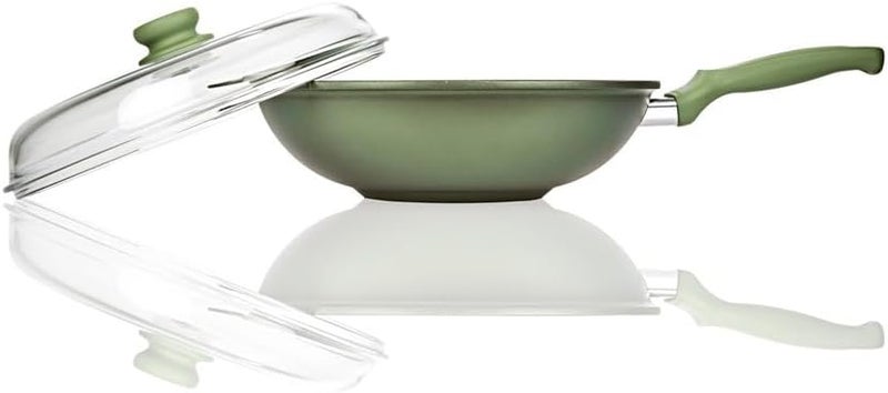 BS Risoli DR.GREEN Wok 30cm – Eco-Friendly Green Stone Non-Stick Wok for Healthy Cooking - Image 4