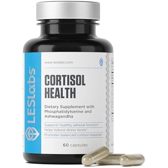 LES Labs Cortisol Health – Stress Relief, Balanced Cortisol Response, Relaxation & Deep Sleep – Phosphatidylserine, Magnesium, Magnolia Bark, Rhodiola Rosea & Ashwagandha – Non-GMO – 60 Capsules - Image 1
