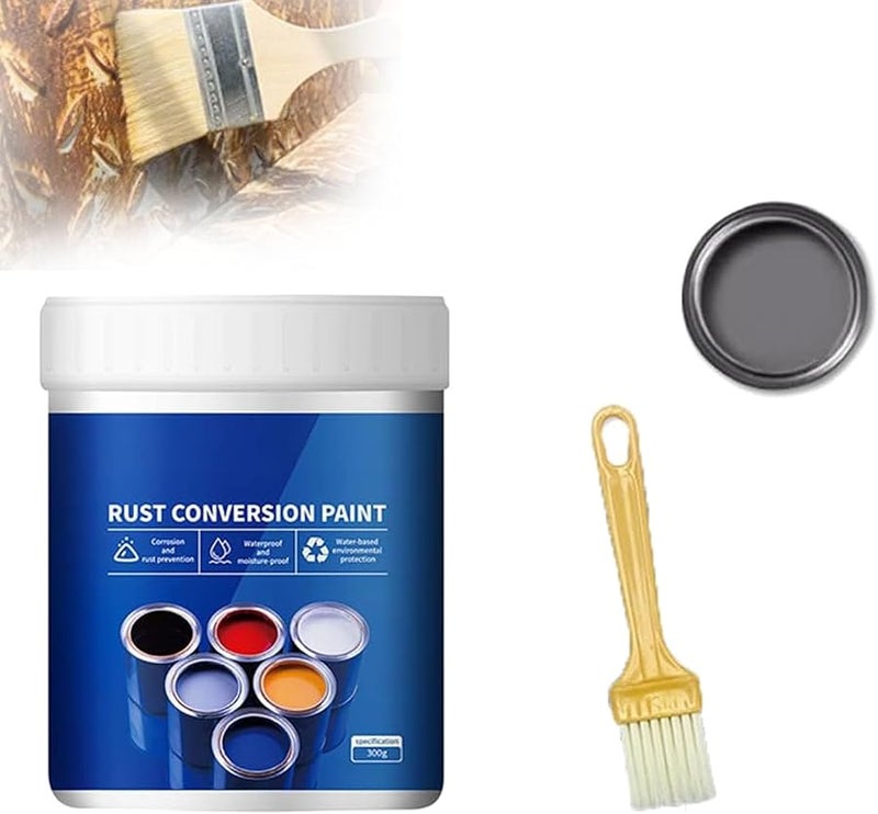 Gray Rust Converter Paint Weatherproof Anti Rust Coating Water Based Metal Protection - Image 2