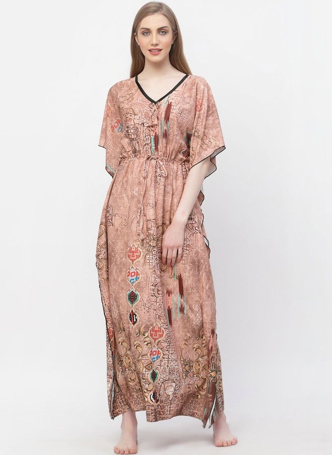 Arrabi فستان نوم ماكسي مطبوع من عرابي - Image 2