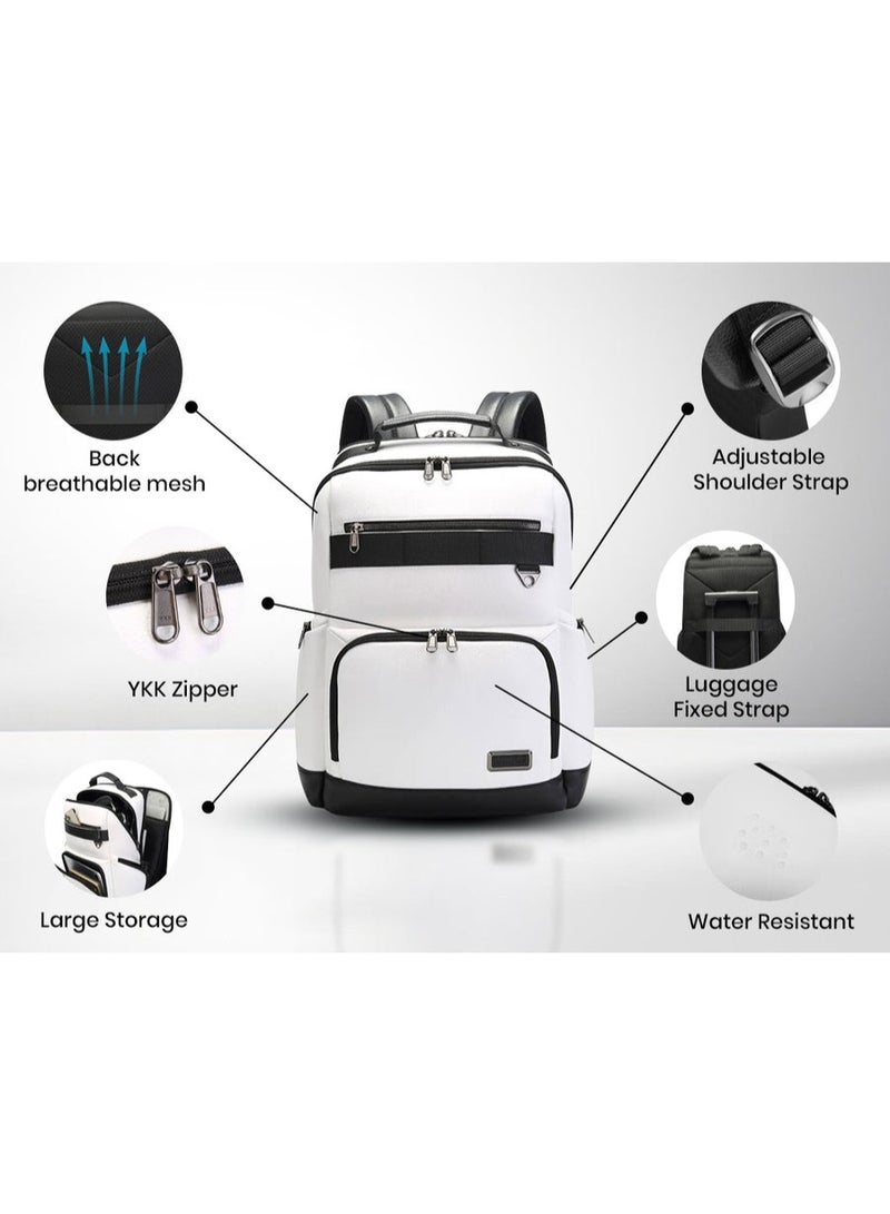 Bange 6627 Leather Travel Laptop Backpack, Anti-Theft Design for 15.6" Laptop - Image 4