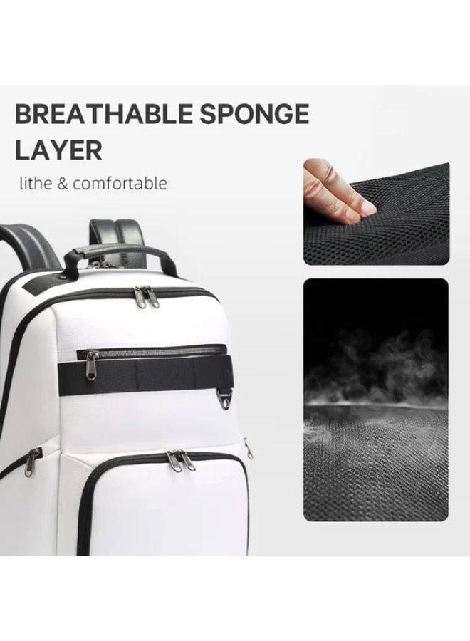 Bange 6627 Leather Travel Laptop Backpack, Anti-Theft Design for 15.6" Laptop - Image 3