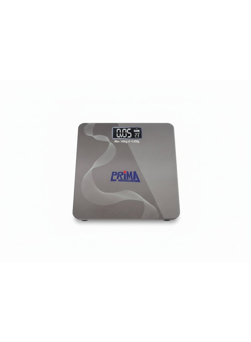 PRIMA Digital scale with backlit display and sturdy glass base for accurate weight measurement and easy fitness and health tracking - Image 4