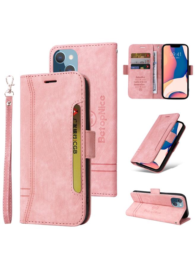 The Bros Case For iPhone 14 Plus Dual-side Buckle Leather Phone Case