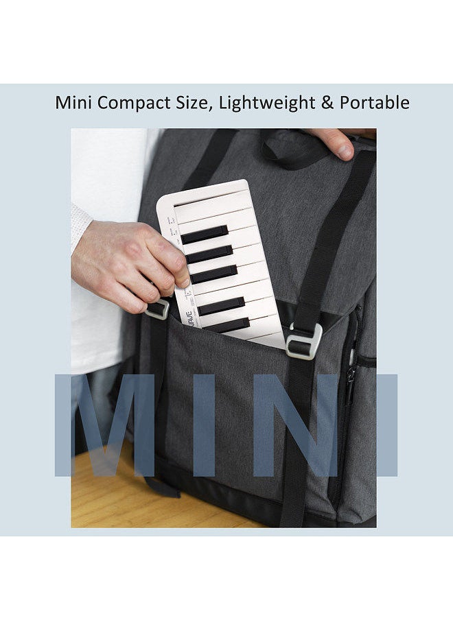 SMK-25mini MIDI Keyboard Rechargeable 25-Key MIDI Control Keyboard Mini Portable USB Keyboard MIDI Controller with 25 Velocity Sensitive Keys 1 Knob