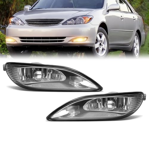 OKSIWA Halogen Fog Lights for 2002-2004 Toyota Camry,2005-2008 Corolla,2002-2003 Solara,1 Pair Front Driving Fog Lamps Kits with Wiring Harness Switch,Clear Lens - Image 1