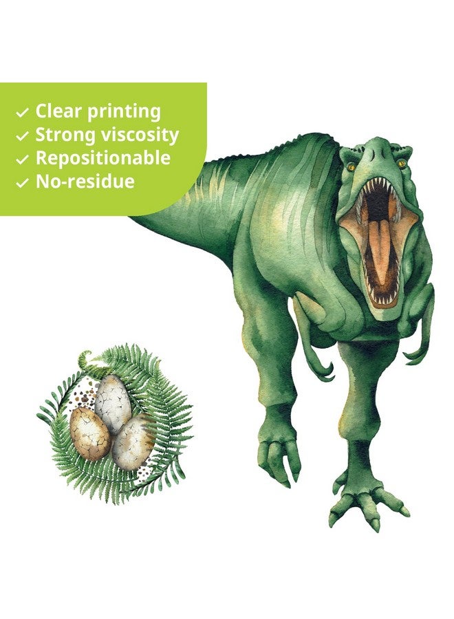 DECOWALL DS-8034 Watercolour Dinosaur Kids Wall Stickers Wall Decals Peel and Stick Removable Wall Stickers for Kids Nursery Bedroom Living Room (Small) d?cor - Image 4