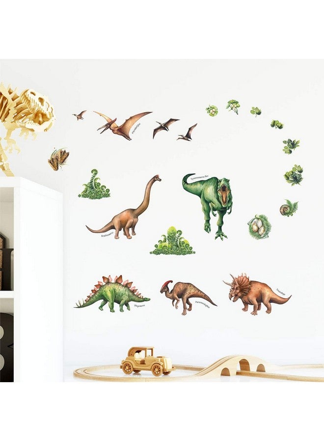 DECOWALL DS-8034 Watercolour Dinosaur Kids Wall Stickers Wall Decals Peel and Stick Removable Wall Stickers for Kids Nursery Bedroom Living Room (Small) d?cor - Image 5