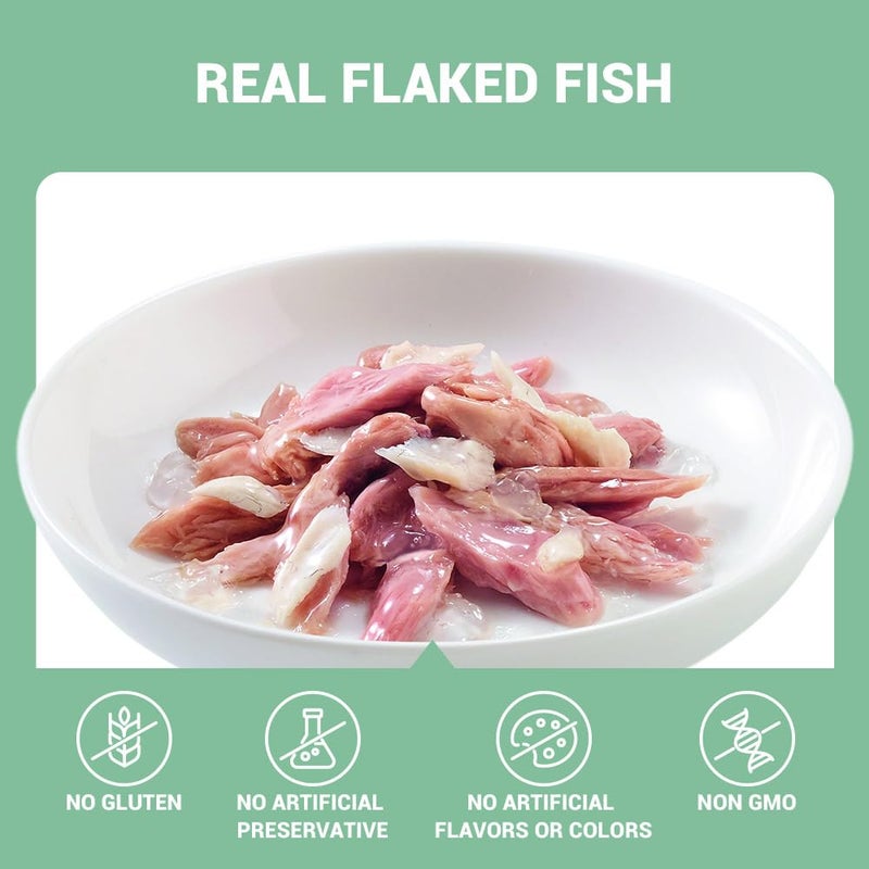 Schesir Tuna Whole Meat with Hake in Jelly Cat Wet Food - 100% Natural, Seafood Blend for Adult Cats, 85g Pouch High-Protein, Grain-Free, Easy to Digest (Pack of 6) - Image 4