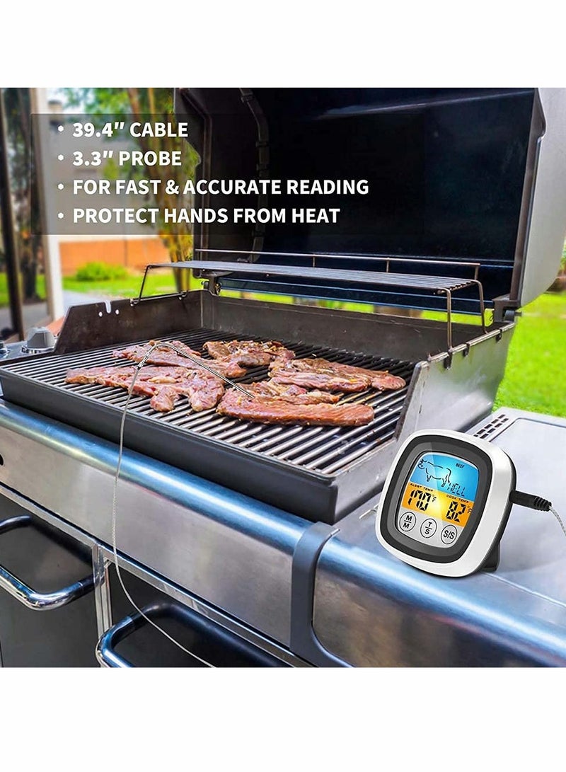 KASTWAVE Meat Thermometer Digital Instant Read Food Thermometer - Grill BBQ Kitchen Oven Candy Thermometer for Cooking Grilling Touch Screen LCD Display - Image 4