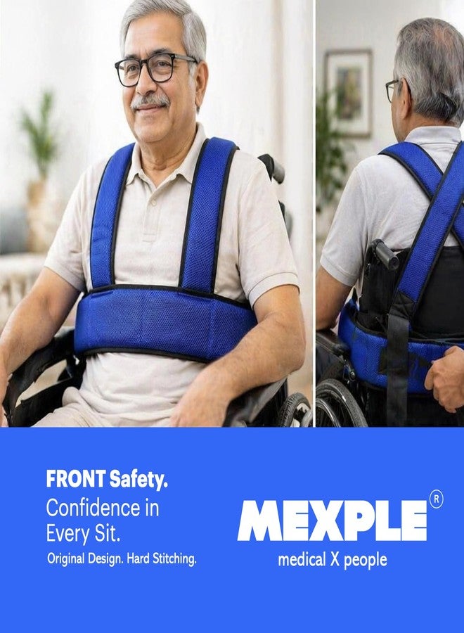 MEXPLE Adjustable Wheelchair Safety Waist Belt for Elderly Patients | Full Size Seat Strap | Secure Support Strap for Chair Mobility Aid | Durable & Easy Install - Image 4